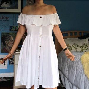 ASOS Off-the-shoulder White Dress